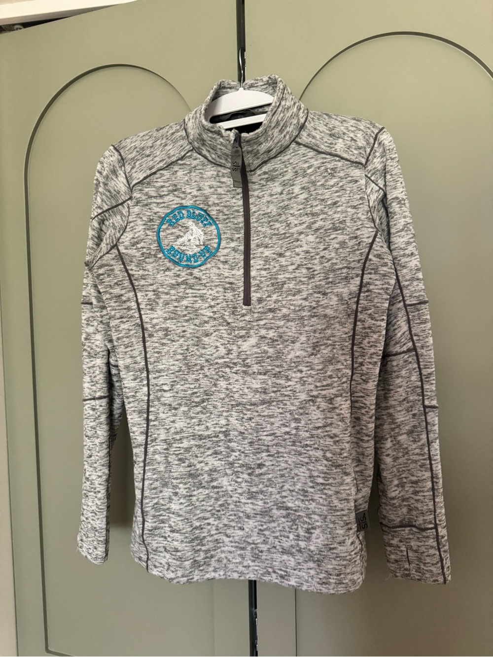 STS Ranchwear with Red Bluff RoundUp Gray Heather Quarter-Zip Pullover